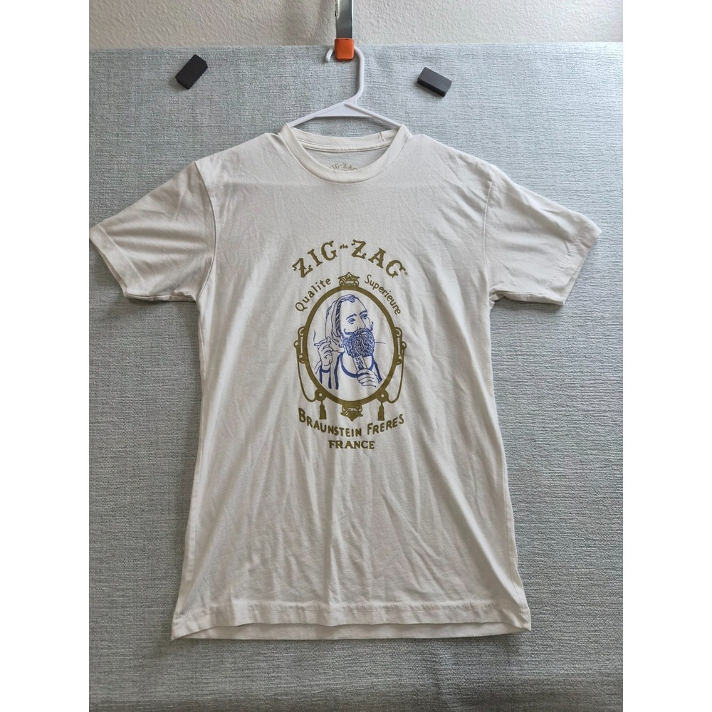 Zig‎ Zag Braunstein Freres France Le Zouave Screen Classic T Shirt Mens S Beige